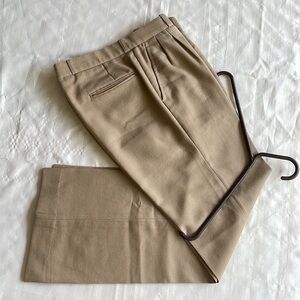 Khaki Wool Slacks size Men’s 32R.  Pure new wool, made in Poland.